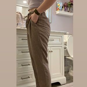 Brown Stretchy Lounge Dress Pants